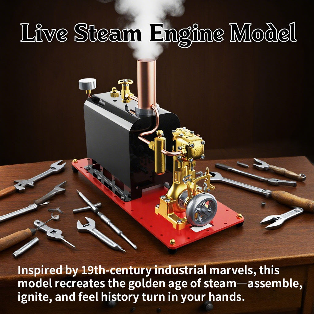 RW-BL1K DIY Live Steam Engine Boiler Model Kits Build Your Own Working Steam Engine Full Sets - stirlingkit