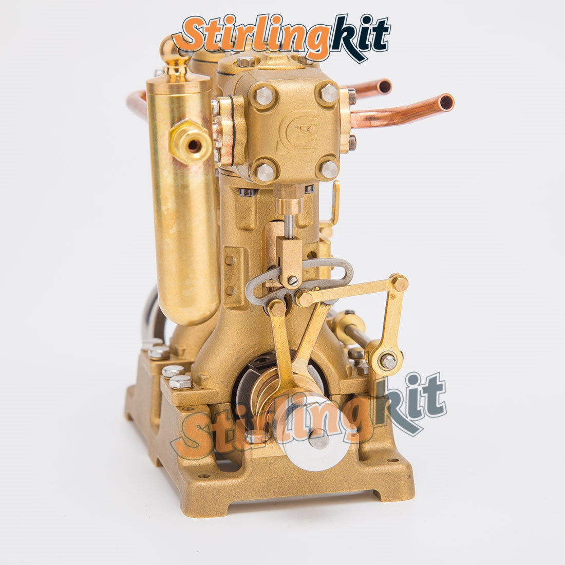 RW-L2 Retro Precision Mini Reciprocating Inline Twin-Cylinder Steam Engine Model - stirlingkit