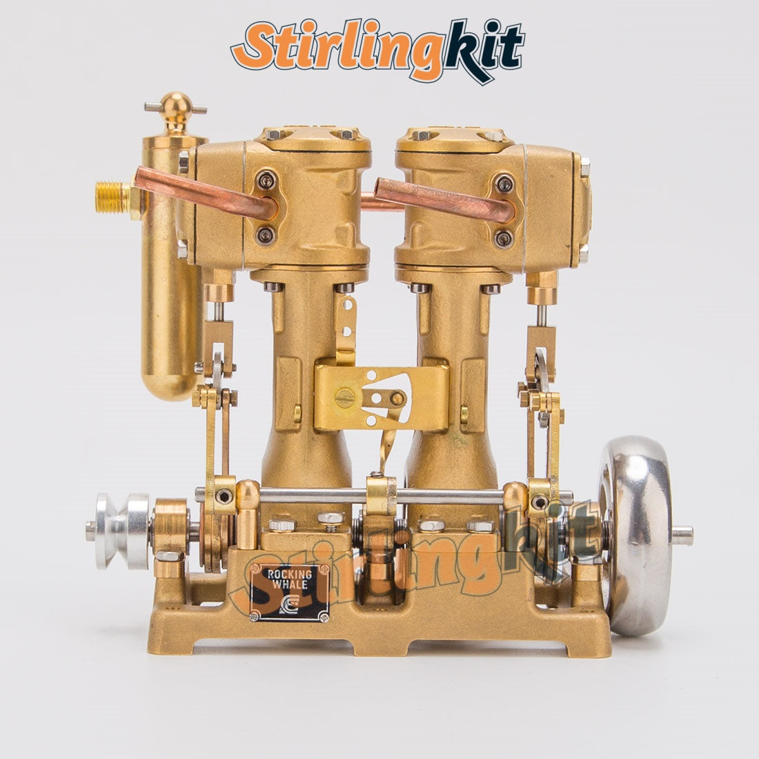 RW-L2 Retro Precision Mini Reciprocating Inline Twin-Cylinder Steam Engine Model - stirlingkit