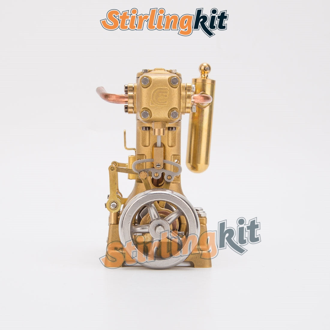 RW-L2 Retro Precision Mini Reciprocating Inline Twin-Cylinder Steam Engine Model - stirlingkit