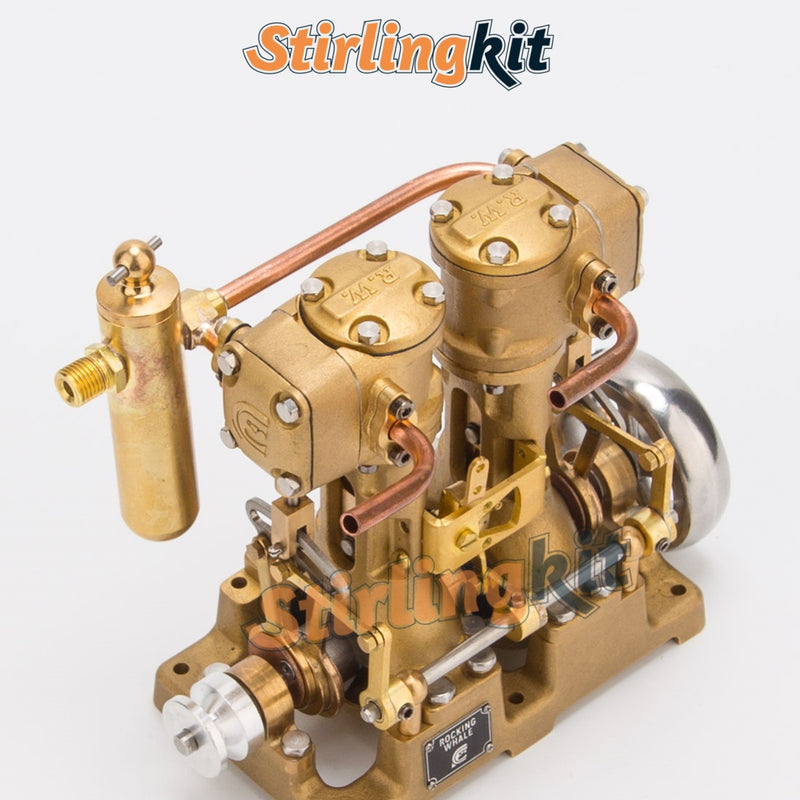 RW-L2 Retro Precision Mini Reciprocating Inline Twin-Cylinder Steam ...