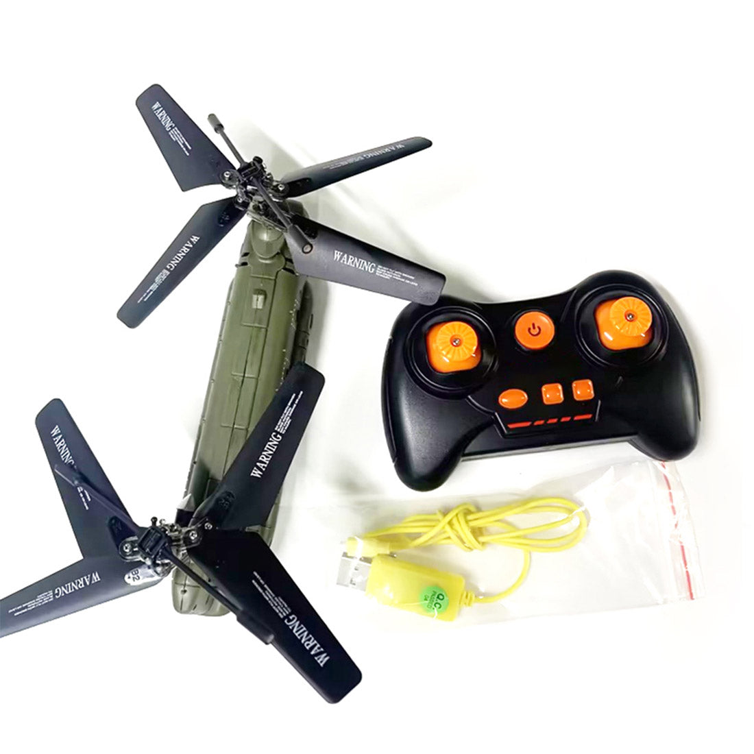 S026H Dual-Rotor Transport Aircraft 2.4G RC 3CH Tandem Rotor Military RC Helicopter Model RTF - stirlingkit