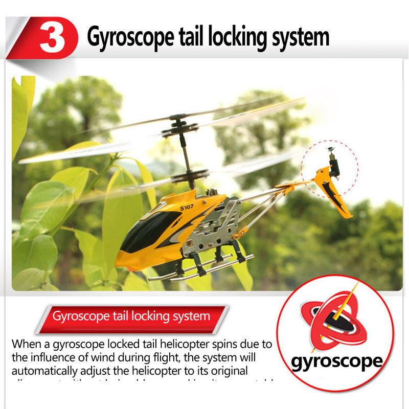 Helicopter Yellow Syma 107g Rc Helicopter S107G 3CH Dual-propeller