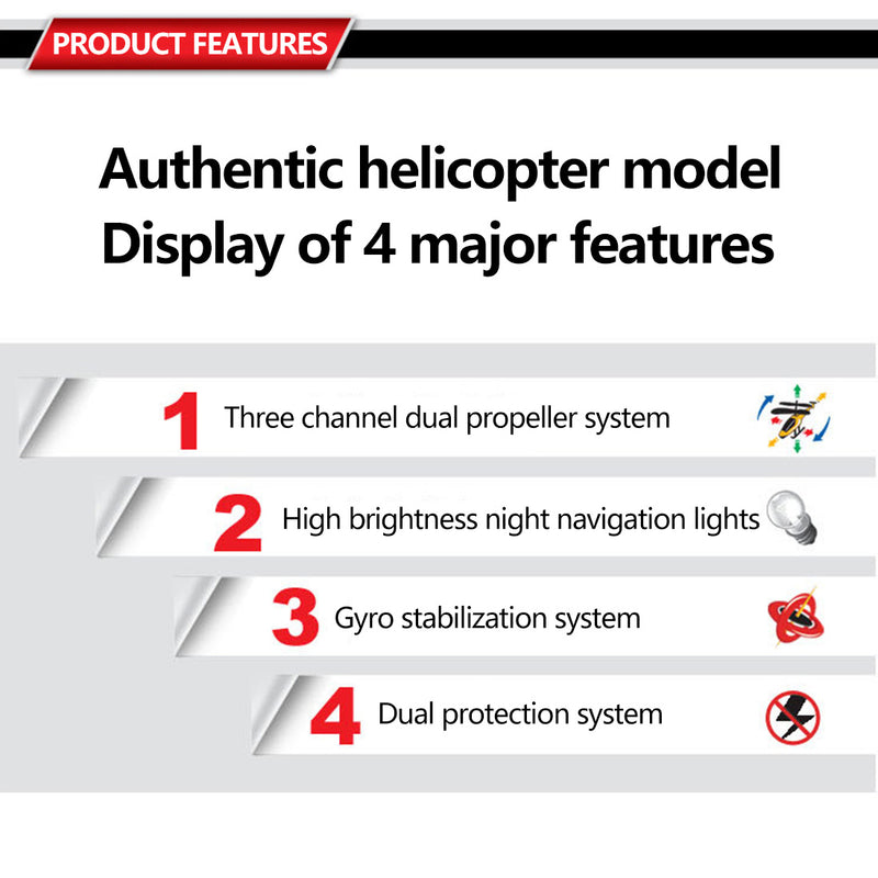 S107G  2.4G 3CH Dual-propeller RC Helicopter Model Aircraft Model with Gyro - RTF Version - stirlingkit