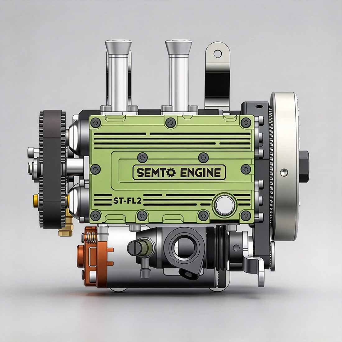 SEMTO ST-FL2 8.6cc 2 Cylinder Engine DIY Kits Nitro 4 Stroke Model Engine for Beginner - stirlingkit