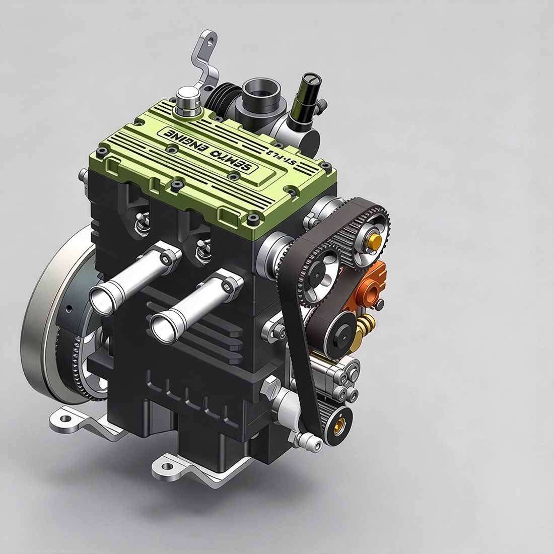 SEMTO ST-FL2 8.6cc 2 Cylinder Engine DIY Kits Nitro 4 Stroke Model Engine for Beginner - stirlingkit