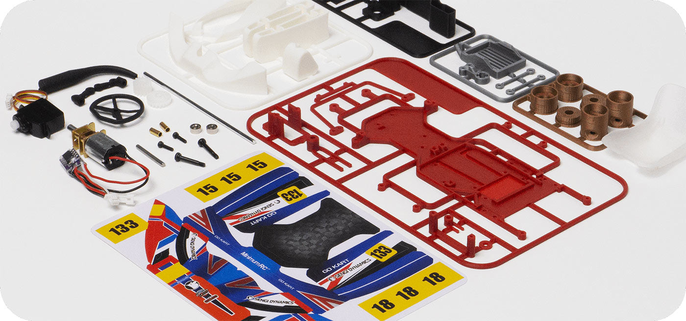 Sengi Kart-80 Mini RC Kart Build Your Own 1/32 Go-Kart Full Set