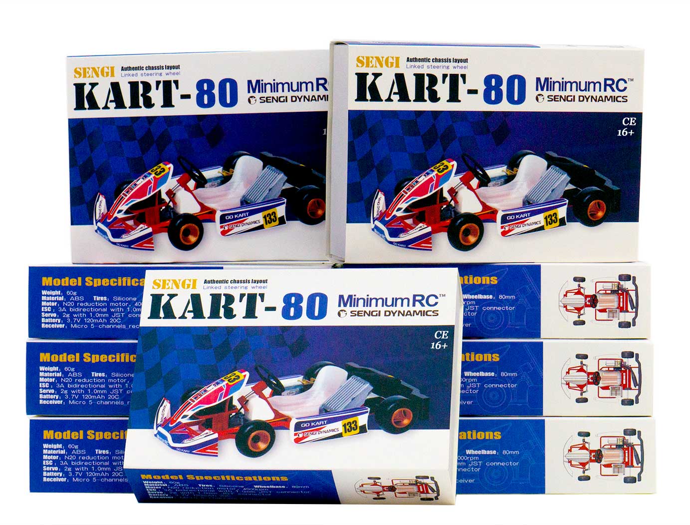 Sengi Kart-80 Mini RC Kart Build Your Own 1/32 Go-Kart Full Set