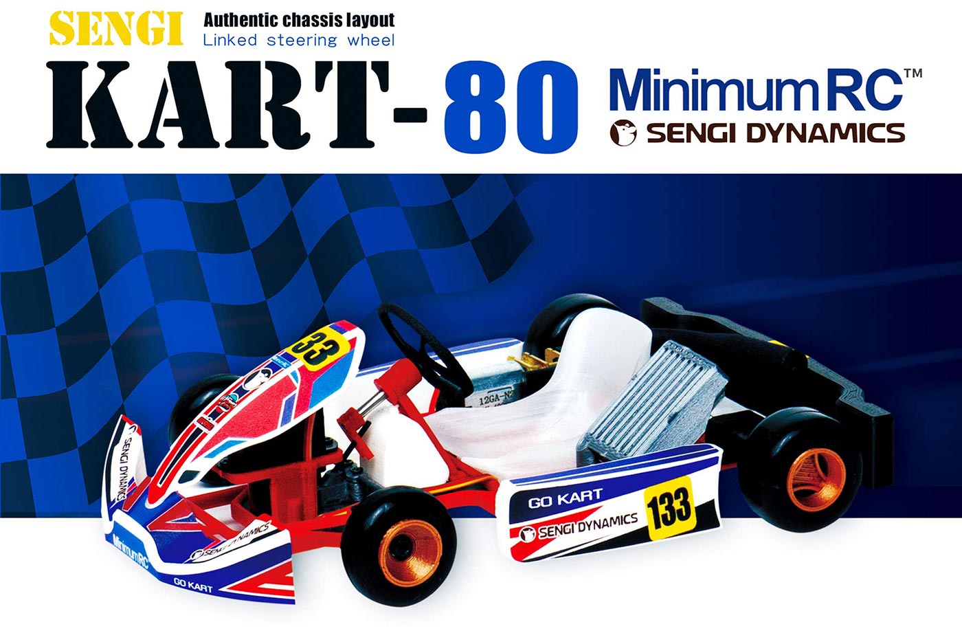 Sengi Kart-80 Mini RC Kart Build Your Own 1/32 Go-Kart Full Set