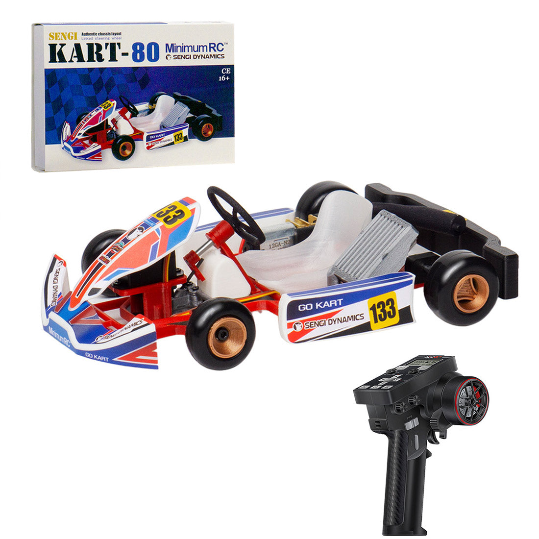 Sengi Kart-80 Mini RC Kart Build Your Own 1/32 Go-Kart Full Set - stirlingkit