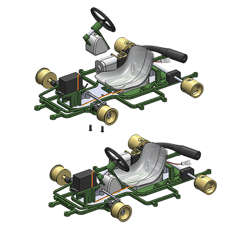 Sengi Kart-80 Mini RC Kart Build Your Own 1/32 Go-Kart Full Set - stirlingkit