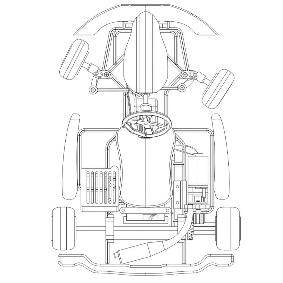 Sengi Kart-80 Mini RC Kart Build Your Own 1/32 Go-Kart Full Set