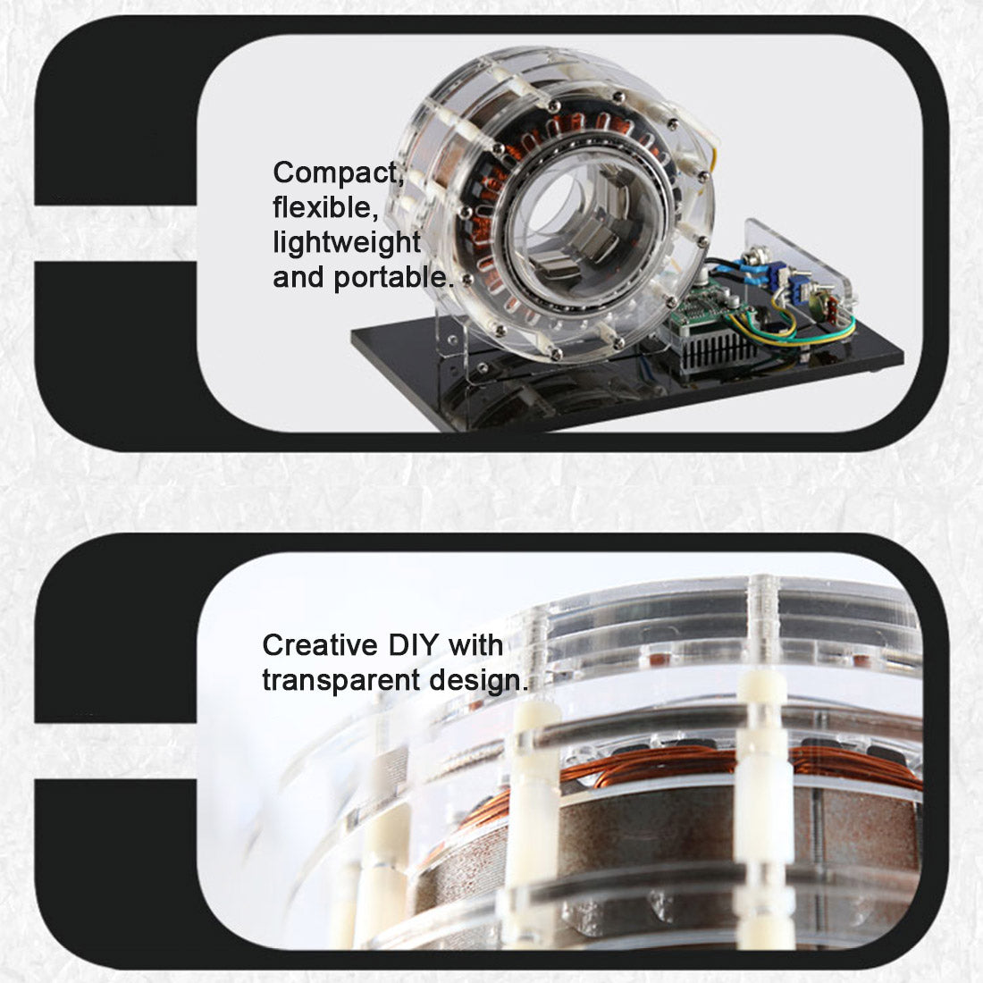 Shaftless Pump-Push Motor Model High-Power Brushless DC Inner-Rotor Motor 1000r/min - stirlingkit