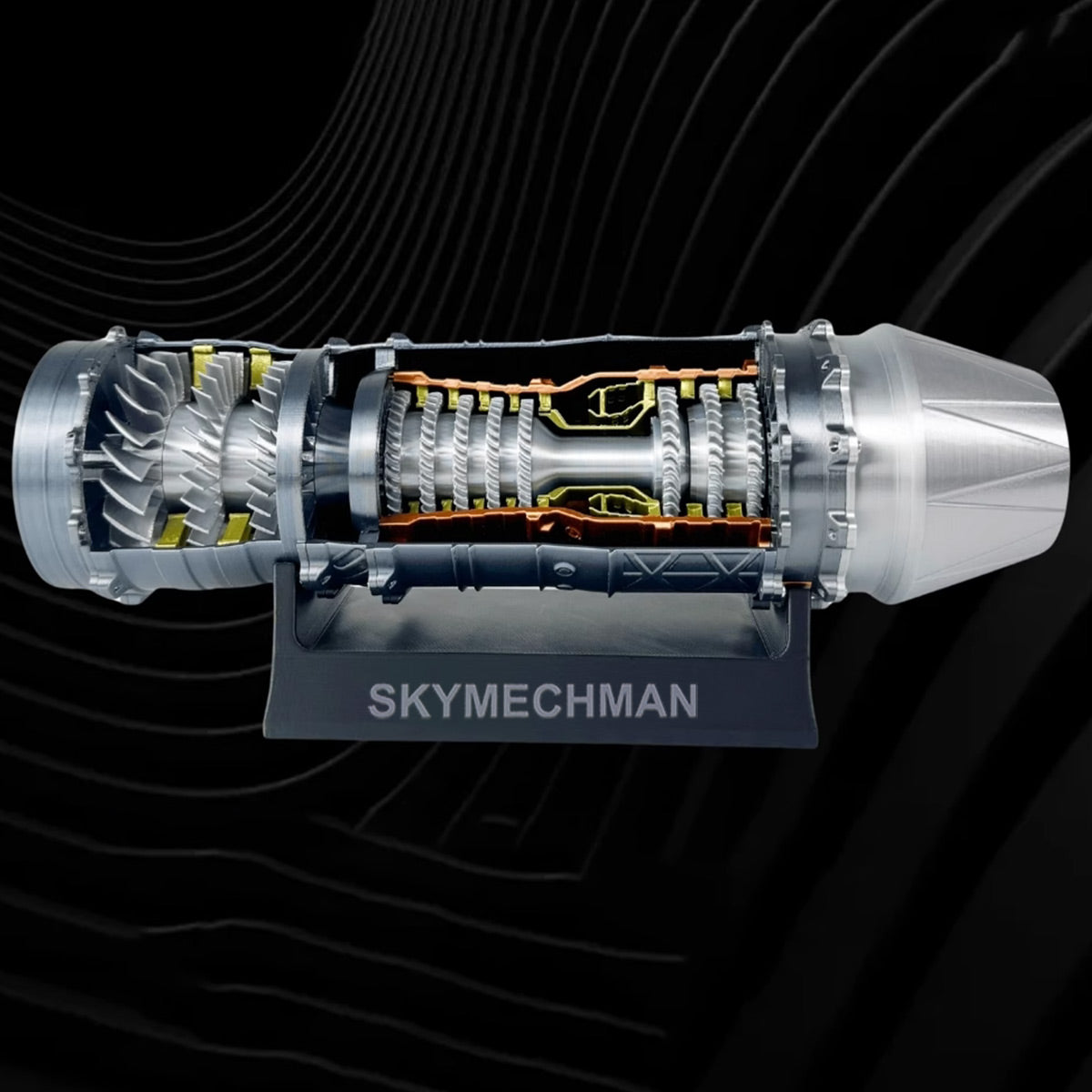 SKYMECHMAN Building a 1/18 Turbofan Engine Model Kit WS-15 Build Your Own Turbofan Engine that Works - stirlingkit