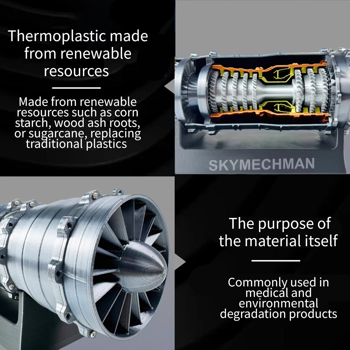 SKYMECHMAN Building a 1/18 Turbofan Engine Model Kit WS-15 Build Your Own Turbofan Engine that Works - stirlingkit