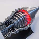 SKYMECHMAN TR900 Aircraft Turbofan Engine Model Kits 1/15 with LED Light Upgrade - stirlingkit