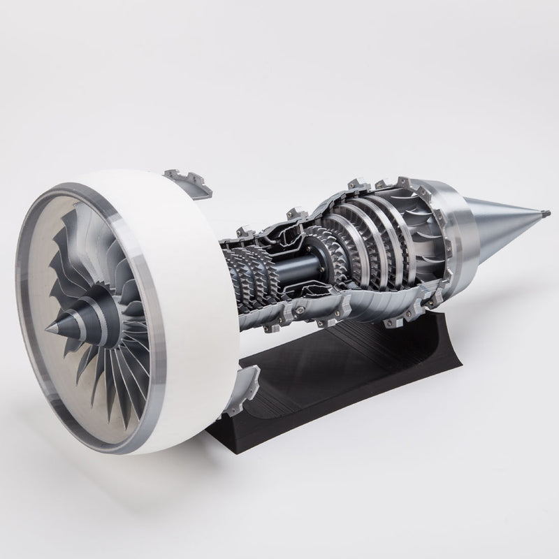 SKYMECHMAN TR900 Aircraft Turbofan Engine Model Kits 1/15 with LED Light Upgrade - stirlingkit