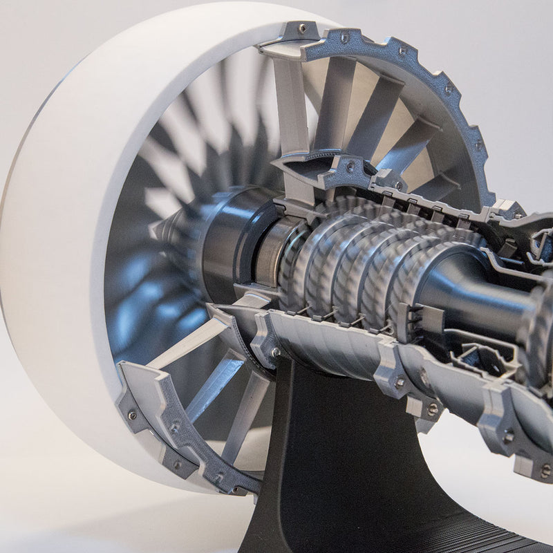 SKYMECHMAN TR900 Aircraft Turbofan Engine Model Kits 1/15 with LED Light Upgrade - stirlingkit