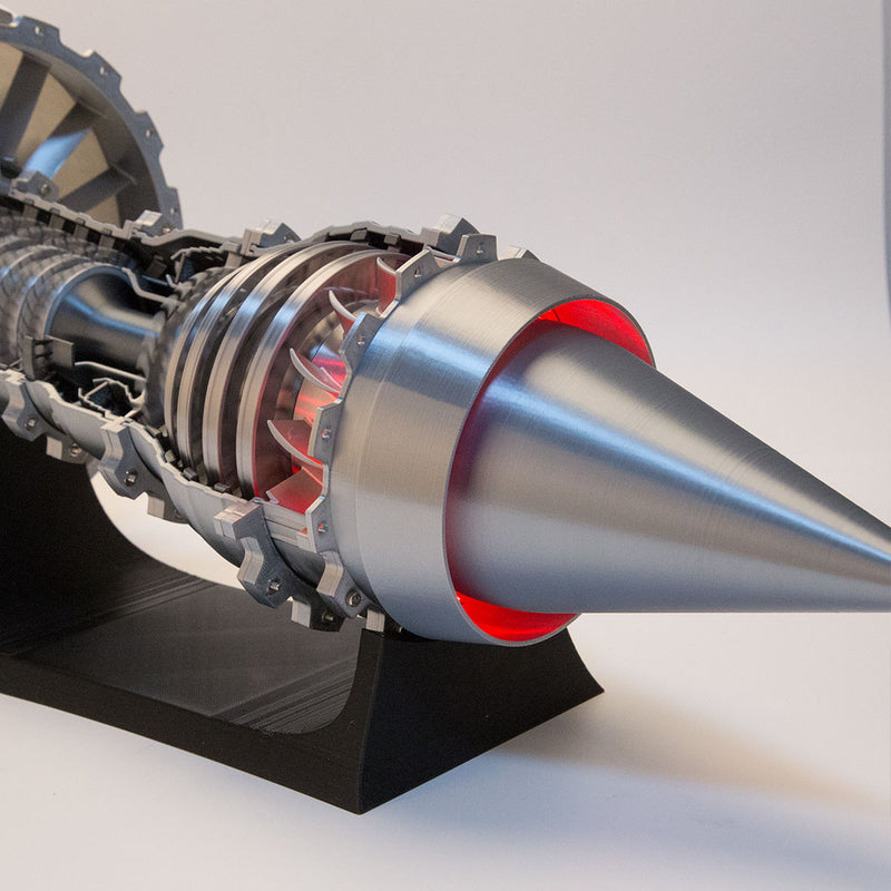 SKYMECHMAN TR900 Aircraft Turbofan Engine Model Kits 1/15 with LED Light Upgrade - stirlingkit
