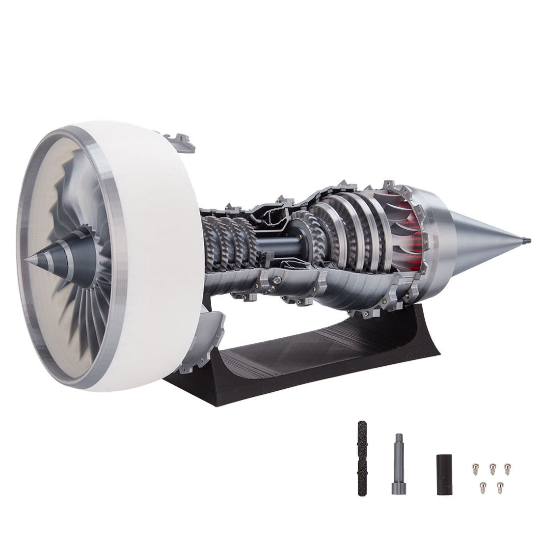 SKYMECHMAN TR900 Aircraft Turbofan Engine Model Kits 1/15 with LED Light Upgrade - stirlingkit