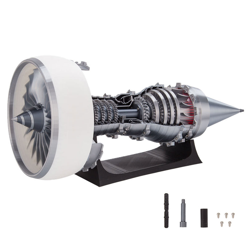 SKYMECHMAN TR900 Aircraft Turbofan Engine Model Kits 1/15 with LED Light Upgrade - stirlingkit