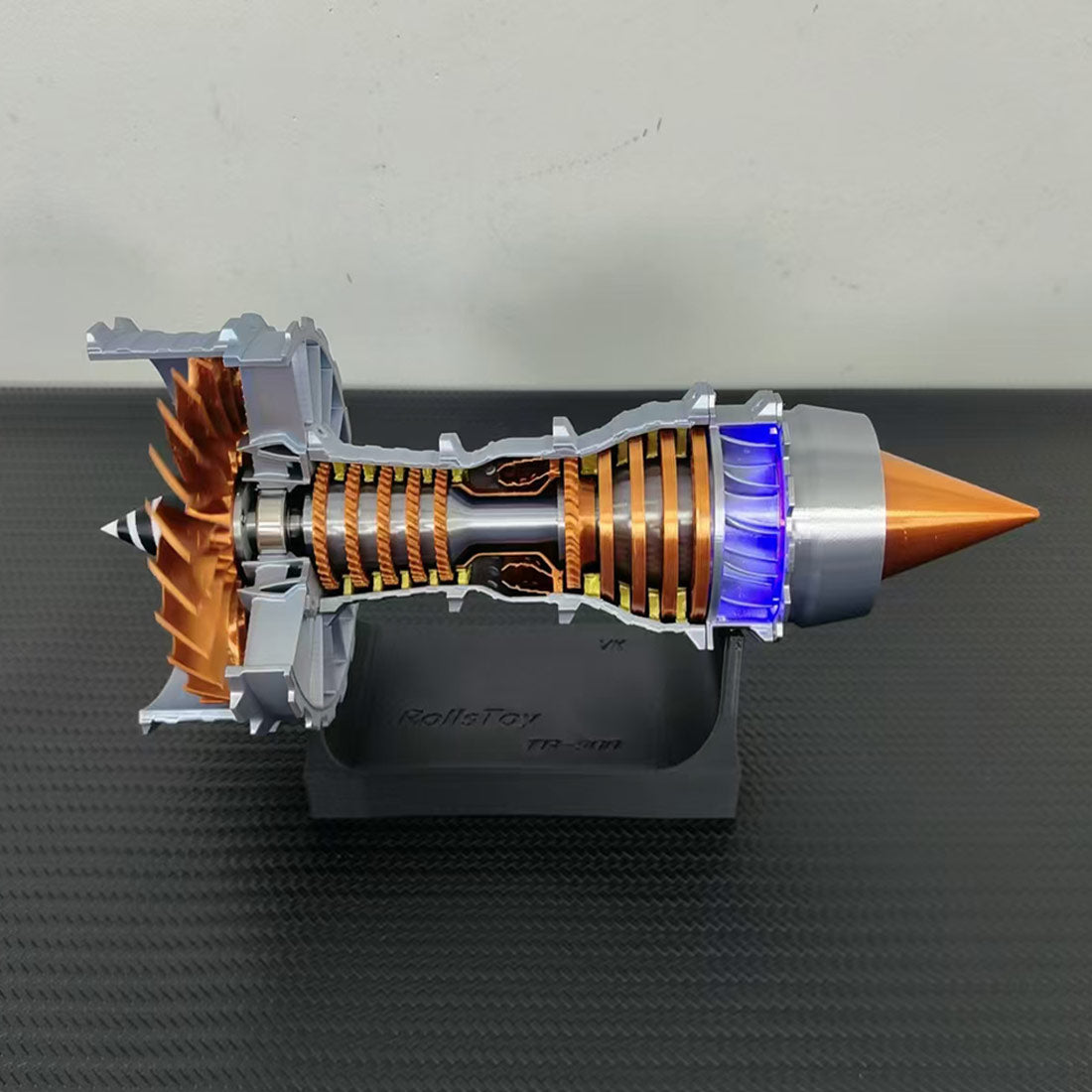 SKYMECHMAN TRENT 900 LED Turbofan Engine Model Building Kit Aircraft Engine for Kids - stirlingkit
