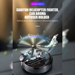 Solar Helicopter for car Air Freshener Diffuser Silver - stirlingkit