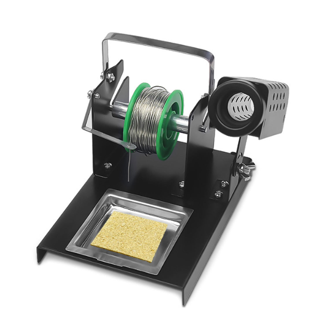 Soldering Iron Stand with Wire Holder & Sponge Circuit Sculpture Tool - stirlingkit
