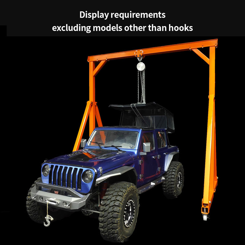 Stainless Steel Gantry Cranes with Chain Hoist Set for 1/12 and 1/14 Scale Car Model - stirlingkit