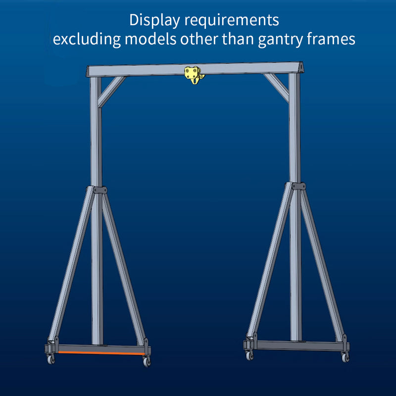 Stainless Steel Gantry Cranes with Chain Hoist Set for 1/12 and 1/14 Scale Car Model - stirlingkit