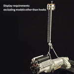 Stainless Steel Gantry Cranes with Chain Hoist Set for 1/12 and 1/14 Scale Car Model - stirlingkit
