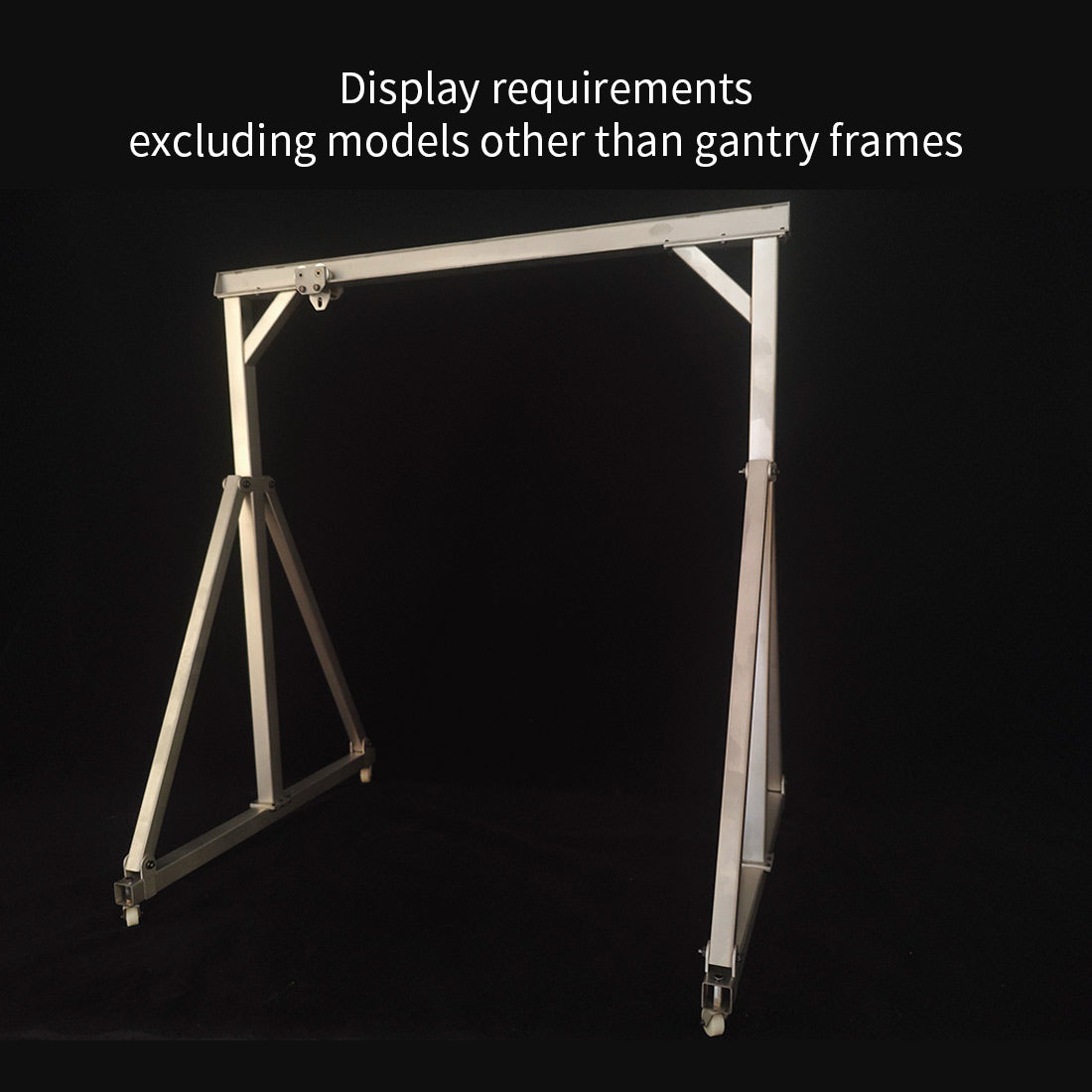 Stainless Steel Gantry Cranes with Chain Hoist Set for 1/12 and 1/14 Scale Car Model - stirlingkit