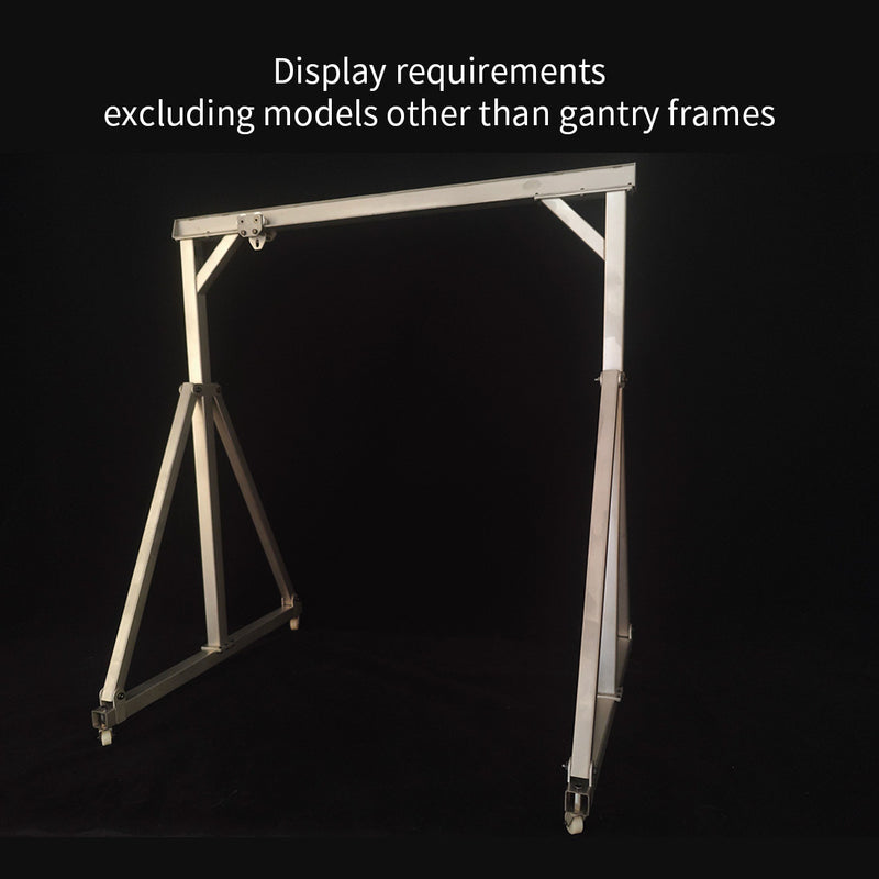 Stainless Steel Gantry Cranes with Chain Hoist Set for 1/12 and 1/14 Scale Car Model - stirlingkit