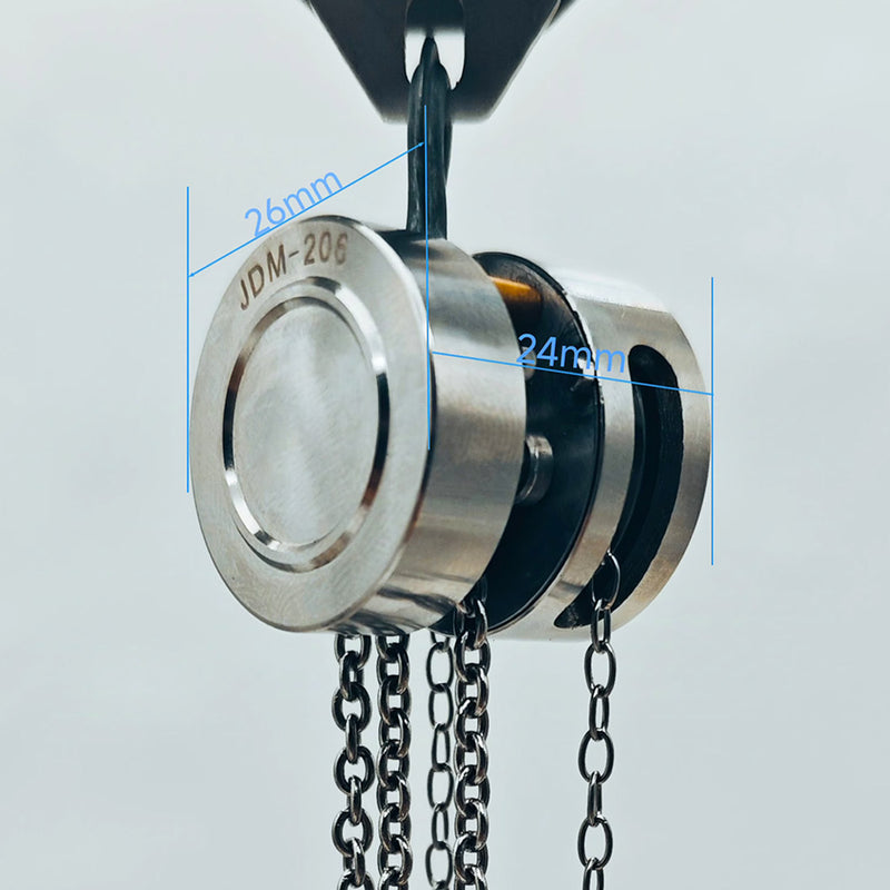 Stainless Steel Gantry Cranes with Chain Hoist Set for 1/12 and 1/14 Scale Car Model - stirlingkit