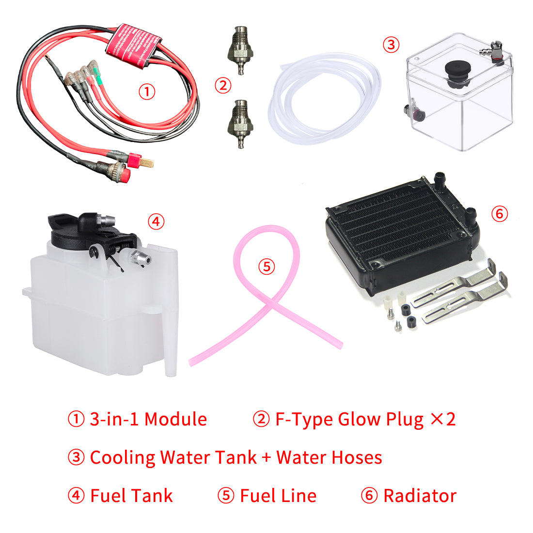 Starter Kit for SEMTO ST-FL2 2 Cylinder 4 Stroke Engine Model Kits