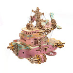 Steampunk Airship DIY 3D Wooden Flyship Model Kits Gift for Her - stirlingkit