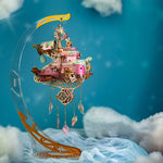 Steampunk Airship DIY 3D Wooden Flyship Model Kits Gift for Her - stirlingkit
