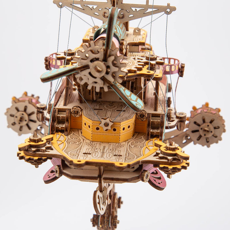 Steampunk Airship DIY 3D Wooden Flyship Model Kits Gift for Her - stirlingkit