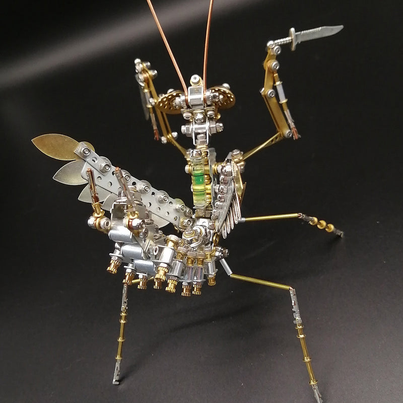 Steampunk Brass Metal Mantis Model Building Kits 350+PCS - stirlingkit