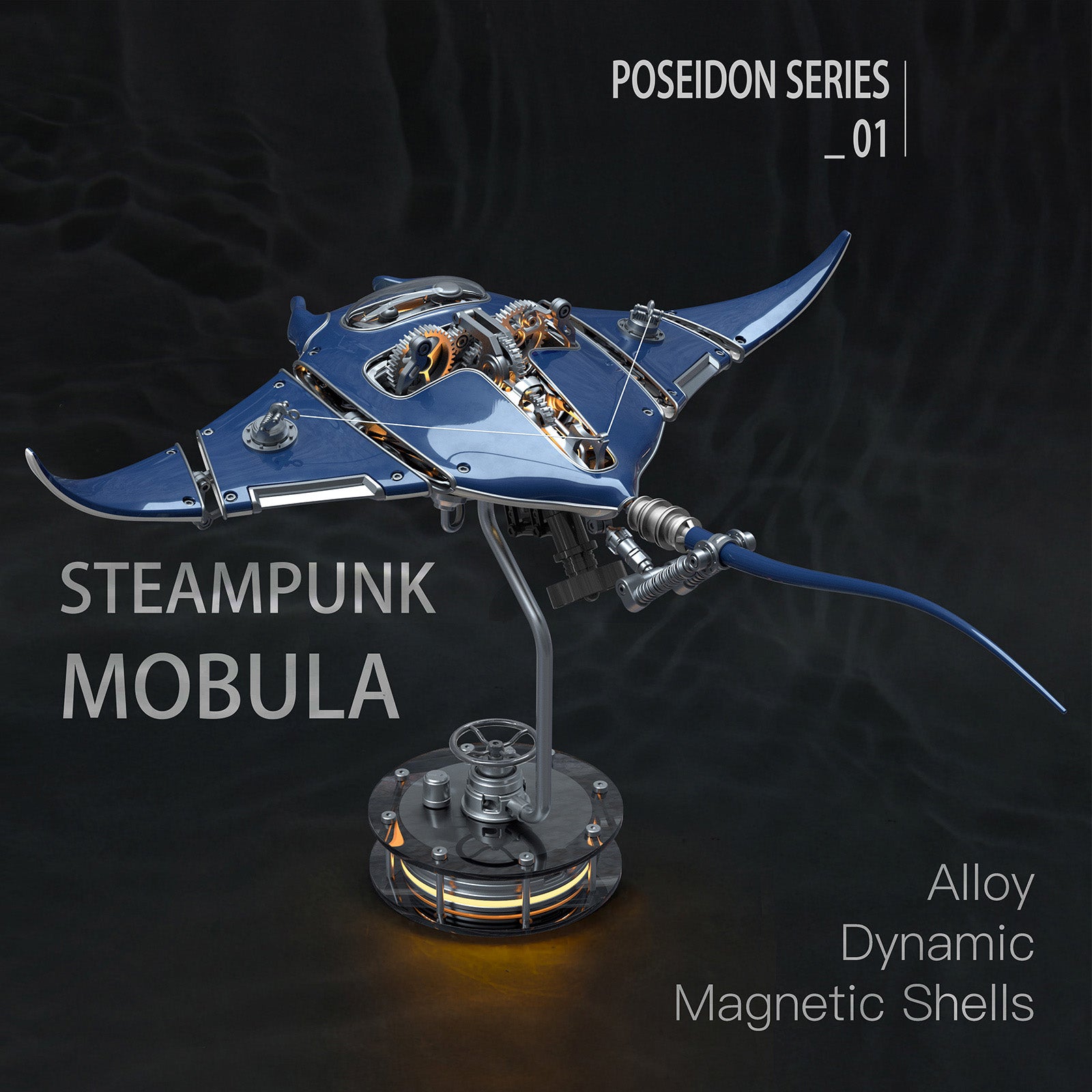 Steampunk Mobula Manta Ray Mechanical 3D Metal Model Building Kits 200