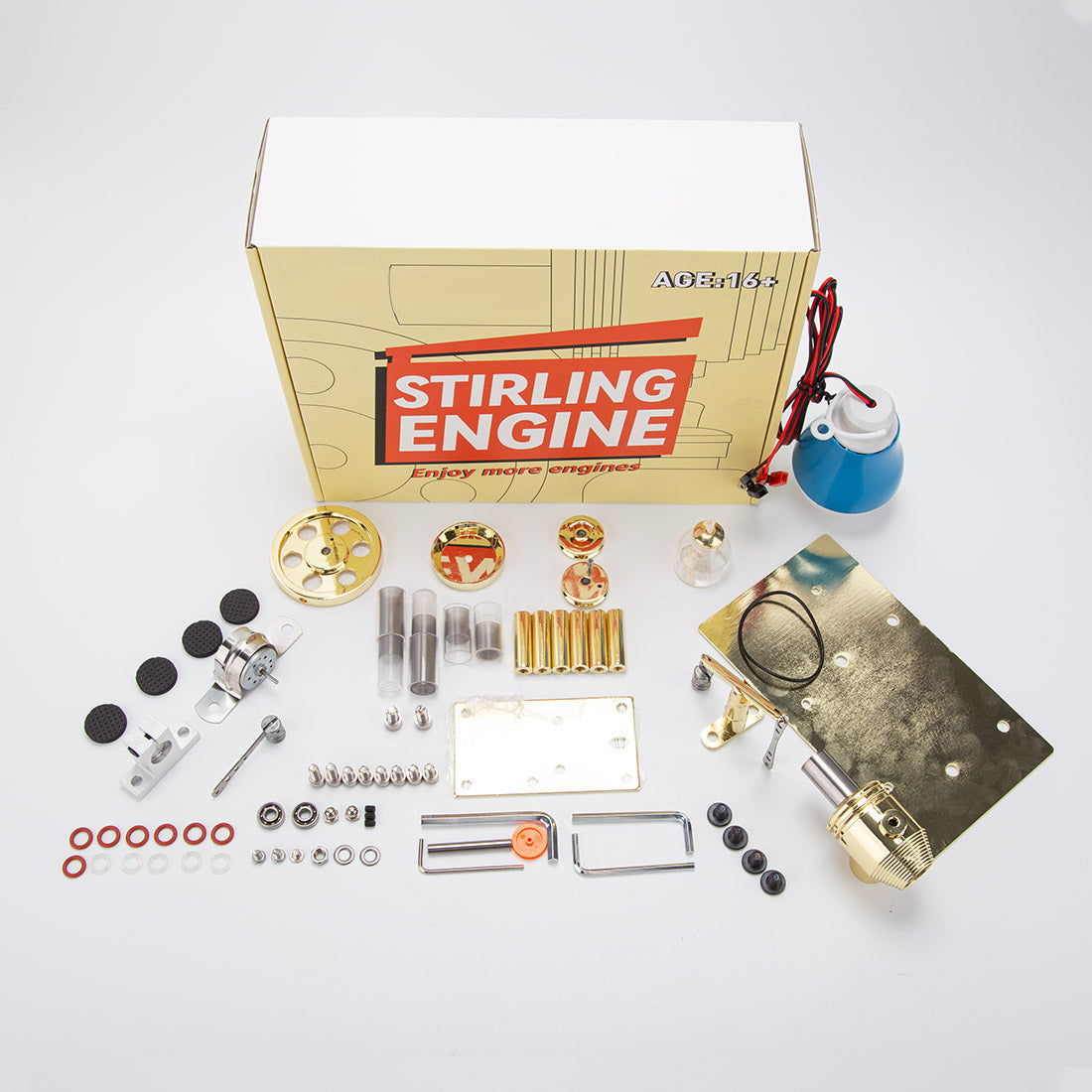 STEM Educational DIY Kit Build Your Own Stirling Engine 3pcs Set - stirlingkit