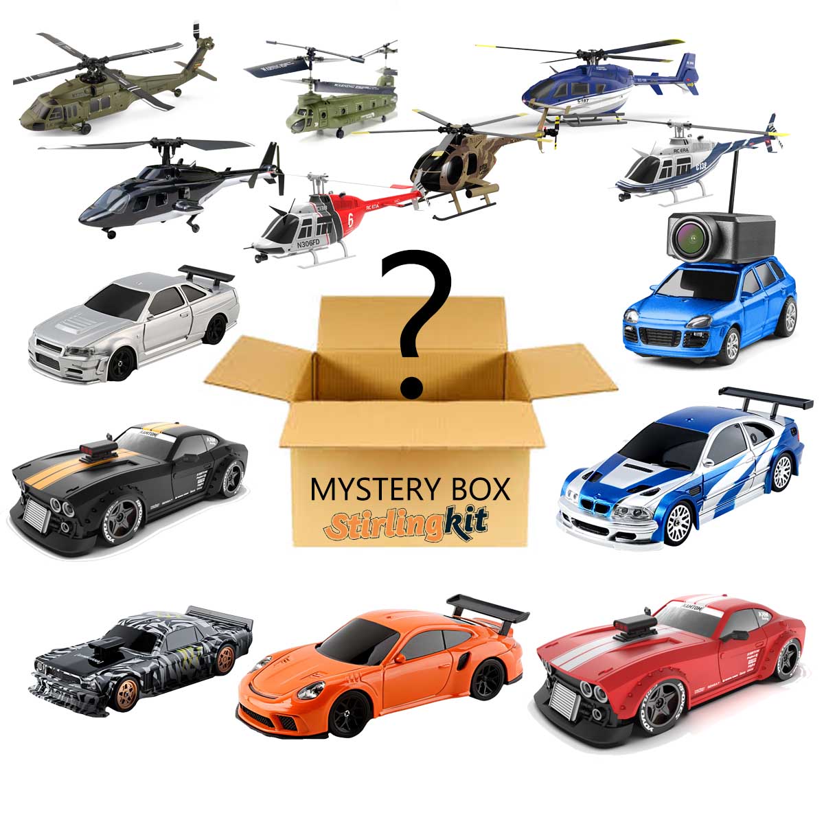 Stirlingkit RC Car Helicopters Bundle Mystery Box - stirlingkit