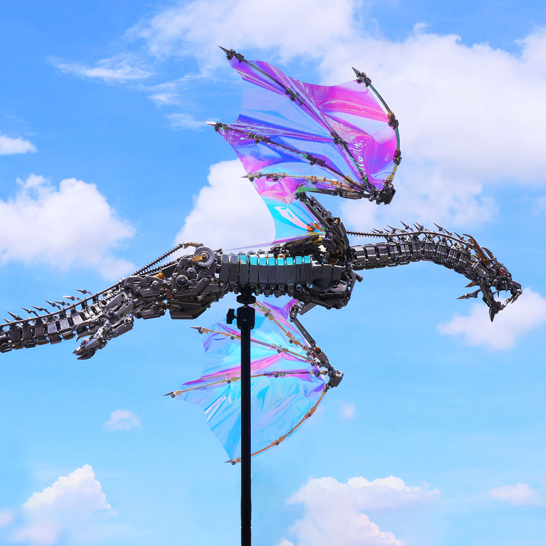 Super Large 3D Metal Aurora Dragon Difficult Puzzle Model Building kits for Adults - stirlingkit