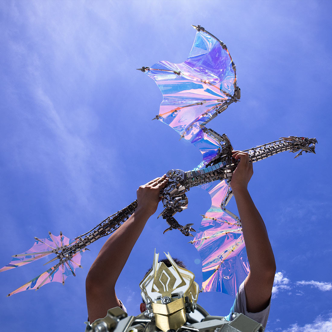 Super Large 3D Metal Aurora Dragon Difficult Puzzle Model Building kits for Adults - stirlingkit