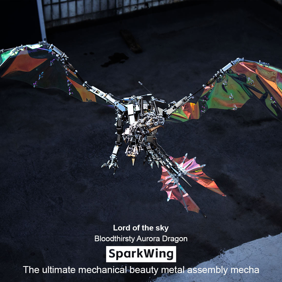 Super Large 3D Metal Aurora Dragon Difficult Puzzle Model Building kits for Adults - stirlingkit