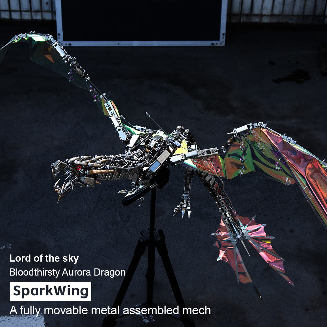 Super Large 3D Metal Aurora Dragon Difficult Puzzle Model Building kits for Adults - stirlingkit