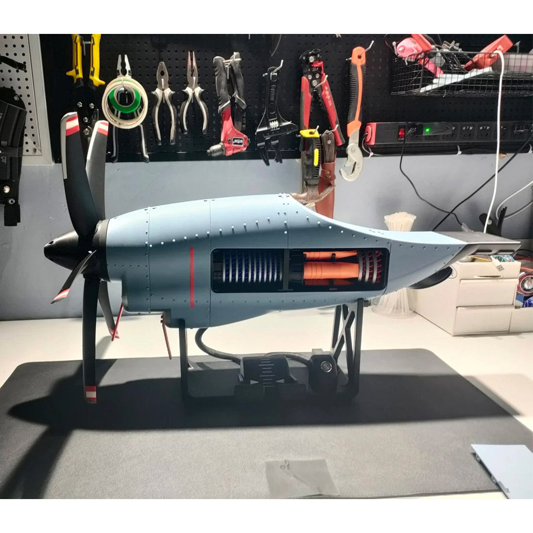 T-56 Huge Turboprop Engine Model Kits 3D Printing C-130 Military Transport Aircraft Engine Model Kits - stirlingkit