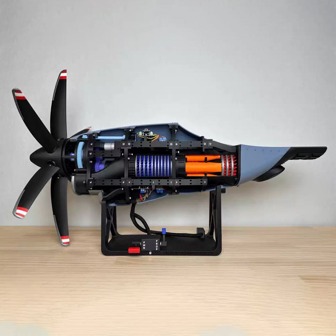 T-56 Huge Turboprop Engine Model Kits 3D Printing C-130 Military Transport Aircraft Engine Model Kits - stirlingkit