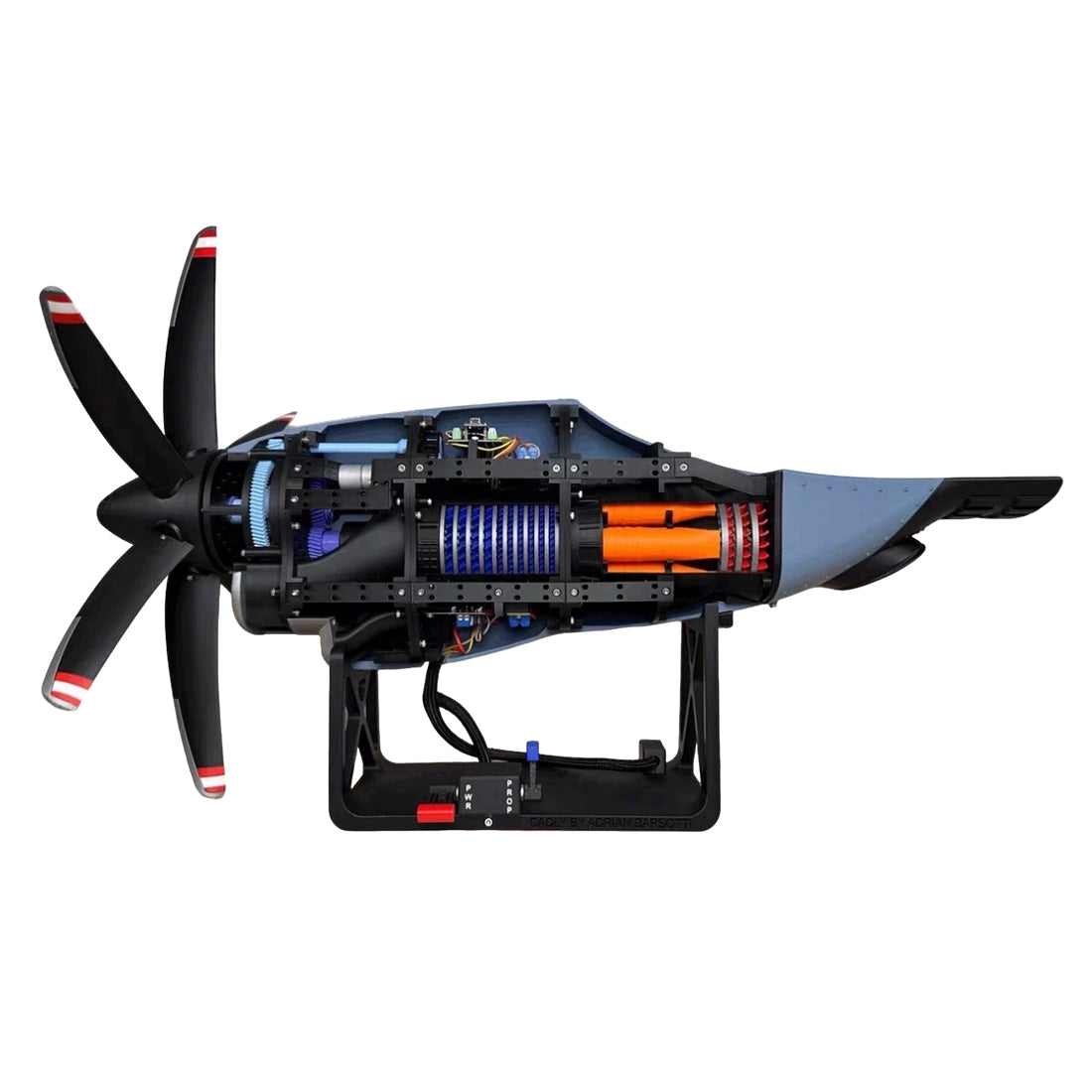 T-56 Huge Turboprop Engine Model Kits 3D Printing C-130 Military Transport Aircraft Engine Model Kits - stirlingkit