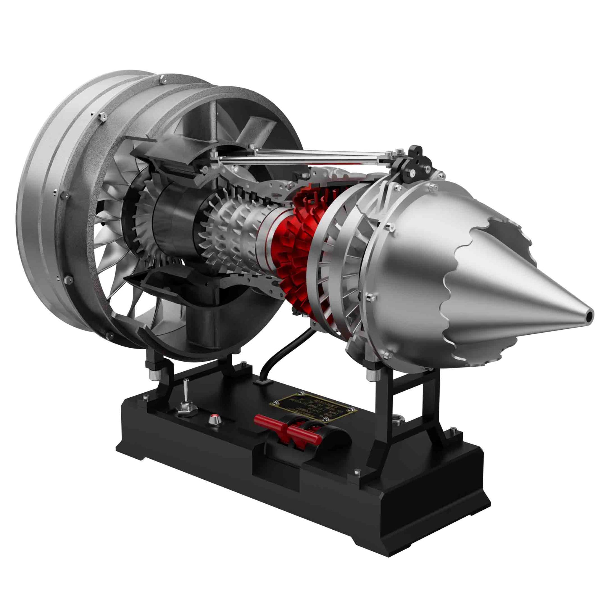 TECHING 1/12 Scale Dual Spool Cutaway Turbofan Engine Model Kits Build your Own Jet Engine Kit That Runs 300+pcs DM121 - stirlingkit